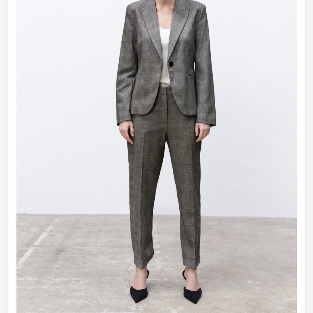 Zara checkered cigarette pants